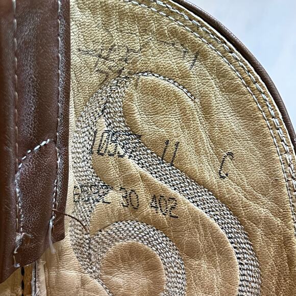 Nocona USA Cowboy‎ Boots Mens 11 C Brown Tan Western Leather Vintage main image 10